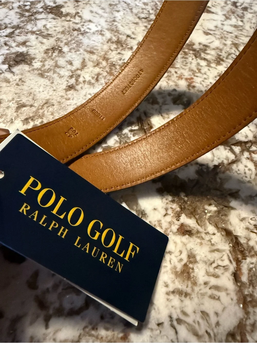 Polo Golf Ralph Lauren Men's Plaid Golf Belt Size 42 NWT Multicolor Leather